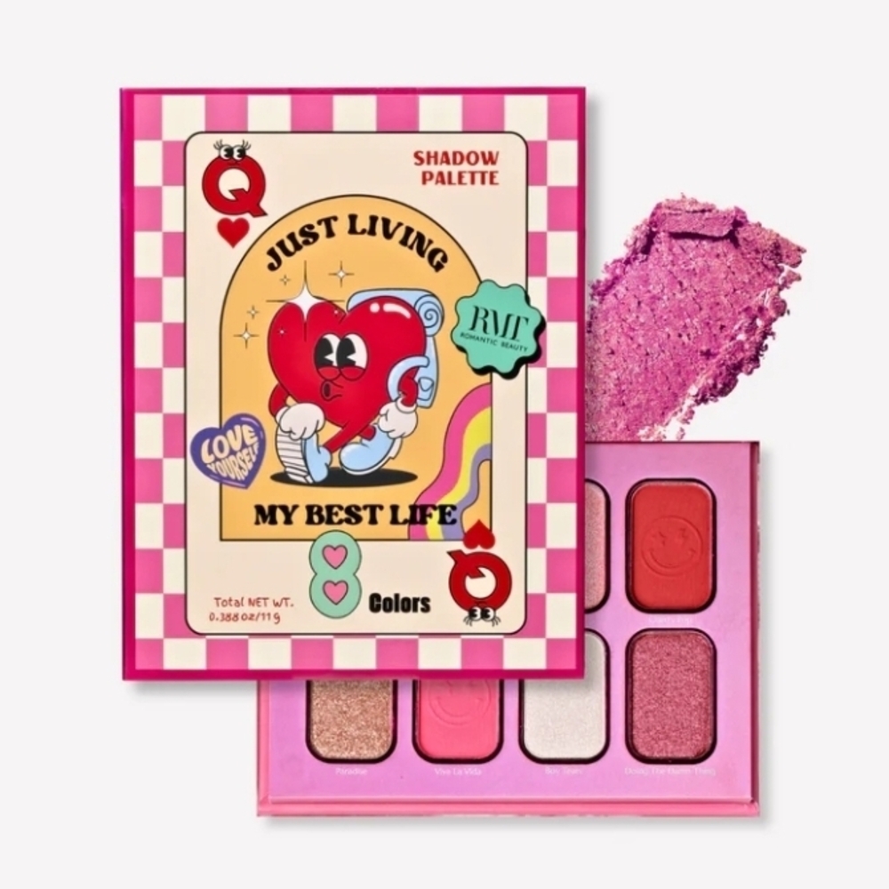 Just Living My Best Life Eyeshadow Palette - Pink, Red, Gold